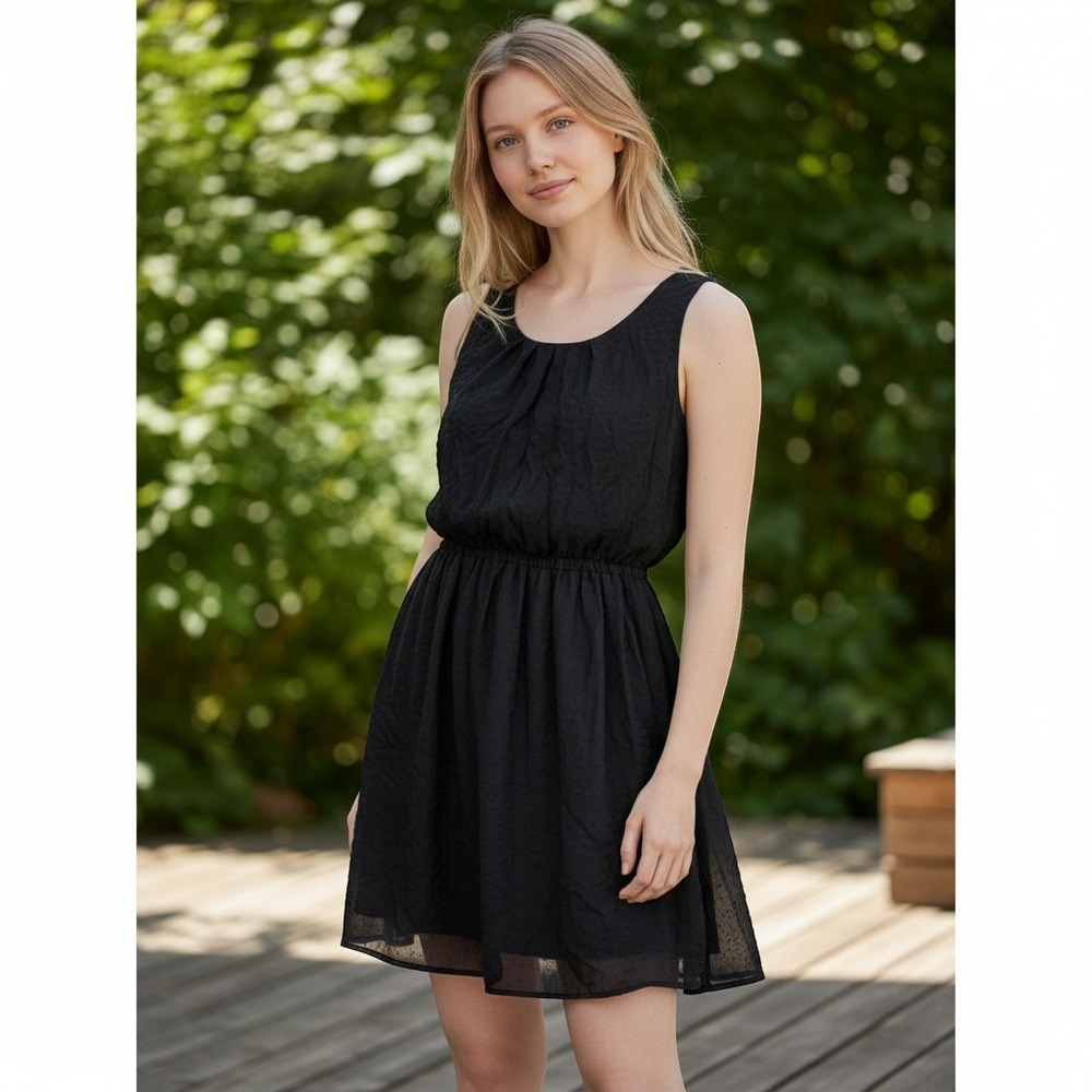 BCX Women's Dress, Black Size XLarge, Sleeveless, Pullover‎ w/ Button / #3110